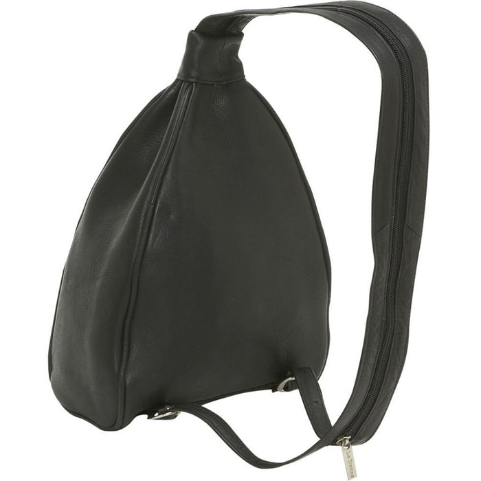 LeDonne Leather Ladies Sling Backpack - Rearview