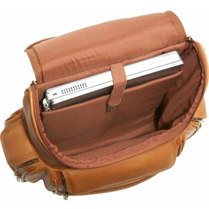 LeDonne Leather Laptop Backpack - inside
