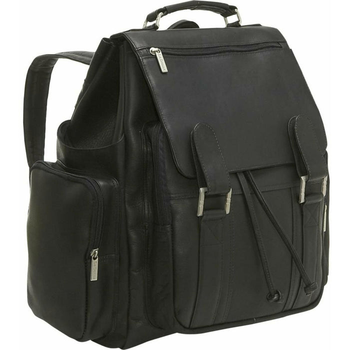 LeDonne Leather Large Traveler Backpack - black