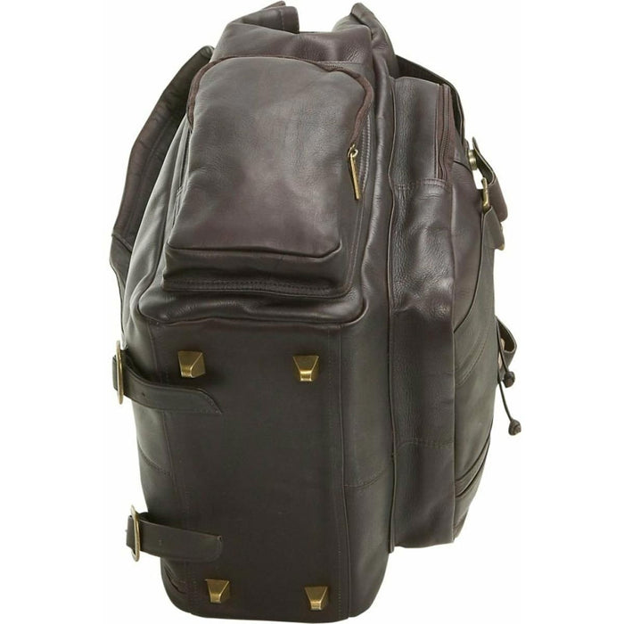 LeDonne Leather Large Traveler Backpack - bottom feet