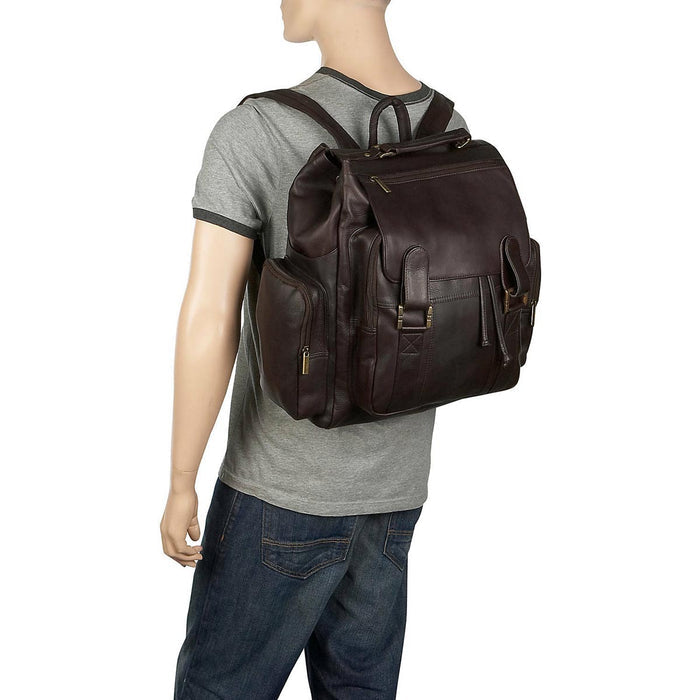 LeDonne Leather Large Traveler Backpack - hanging