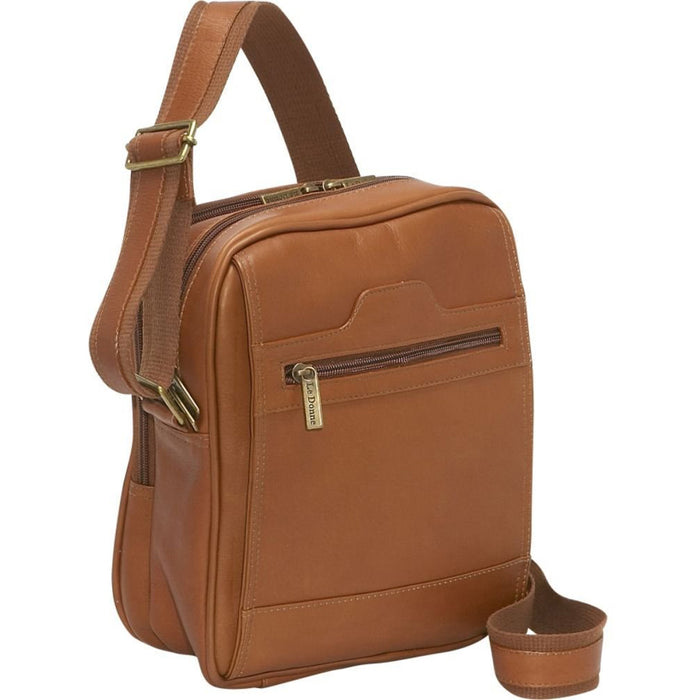 LeDonne Leather Mens Day Bag - Frontside Tan