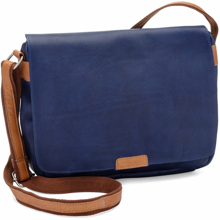 Ledonne Leather Serenity Crossbody Bag - Frontside Navy