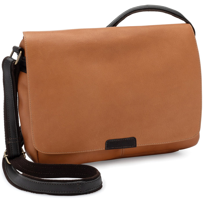 Ledonne Leather Serenity Crossbody Bag - Frontside Tan
