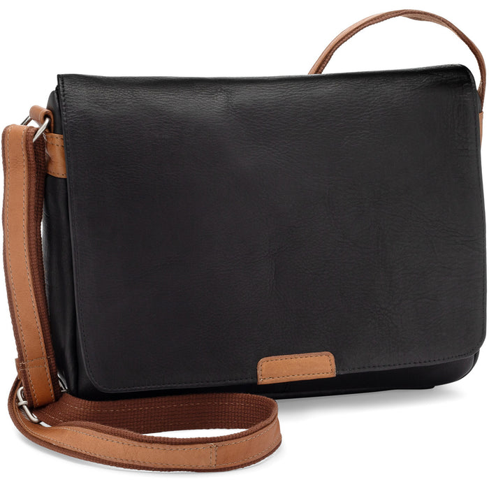 Ledonne Leather Serenity Crossbody Bag - Frontside Black