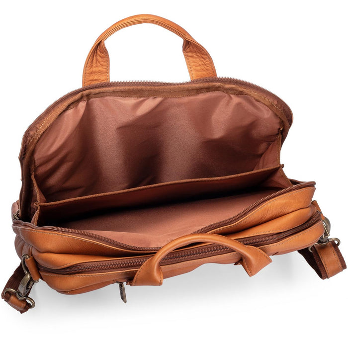 LeDonne Leather Upton Vertical Laptop Brief - pocket