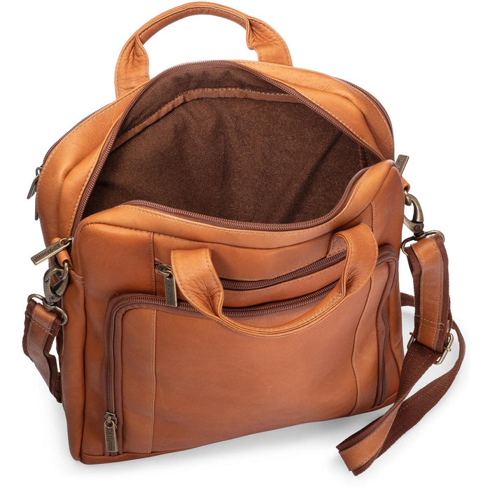 LeDonne Leather Upton Vertical Laptop Brief - main opening