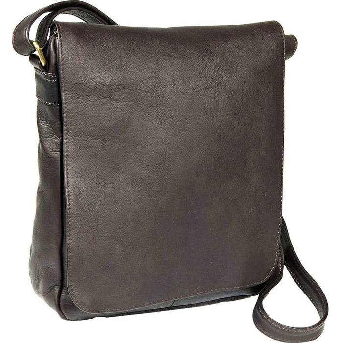 Ledonne Leather Vertical Flap Over Shoulder Bag - Frontside Cafe