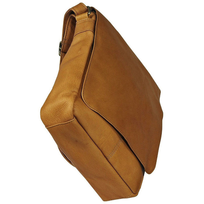 Ledonne Leather Vertical Flap Over Shoulder Bag - Bottom