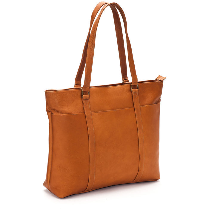 LeDonne Leather Women's Laptop Tote - Frontside Tan