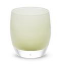 lemon drop soft yellow hand-blown glass votive candle holder.
