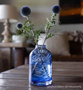 Limited Edition SEA bloomette, blue vase with thin white swirls