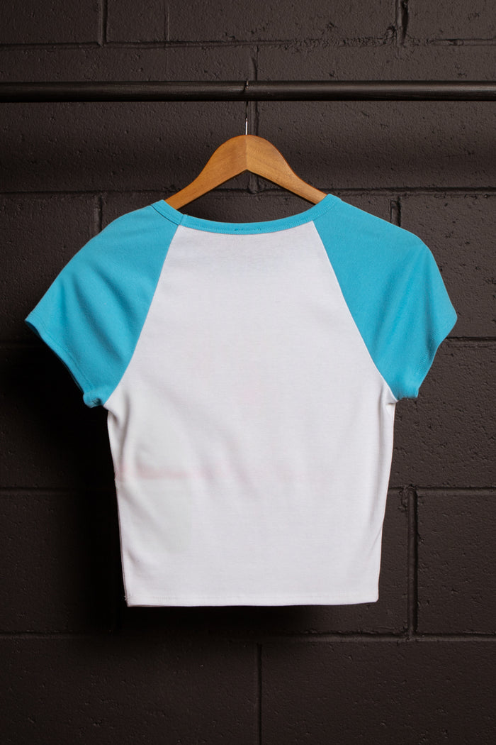 Looking Good- Bobby Jack Crop Raglan Top - White