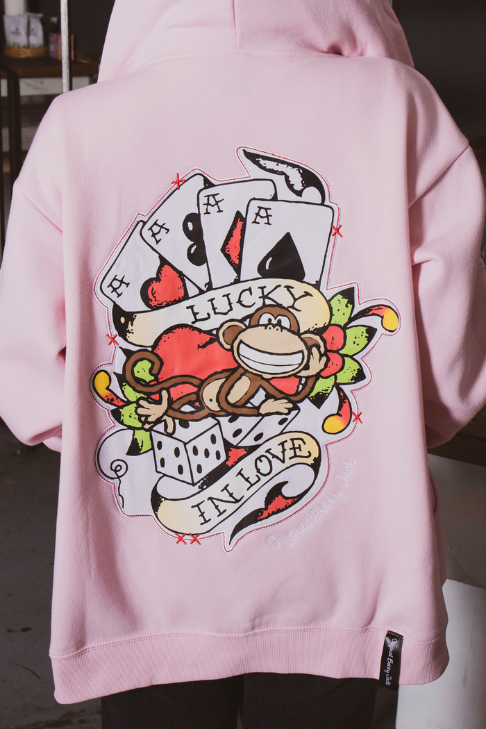 Lucky - Bobby Jack Oversized Premium Zip Hoodie - Pink
