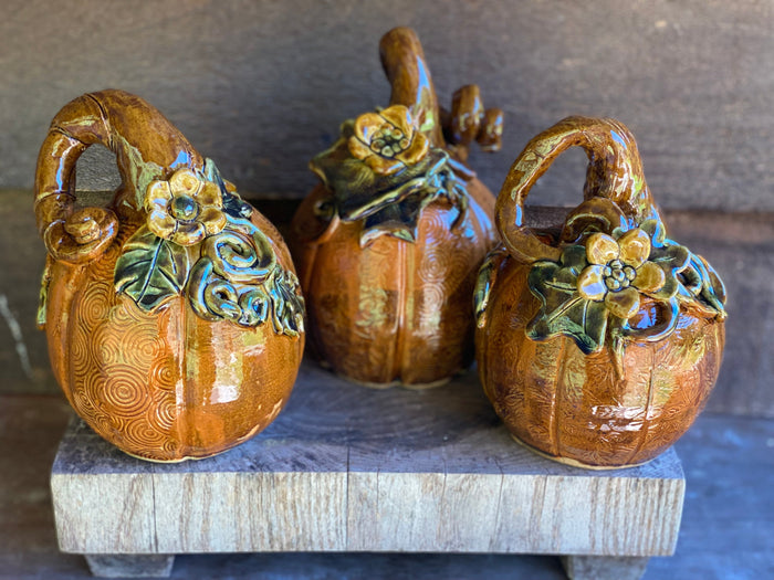 Make your own  Pottery Pumpkin Class. 10 AM Saturday August 8th