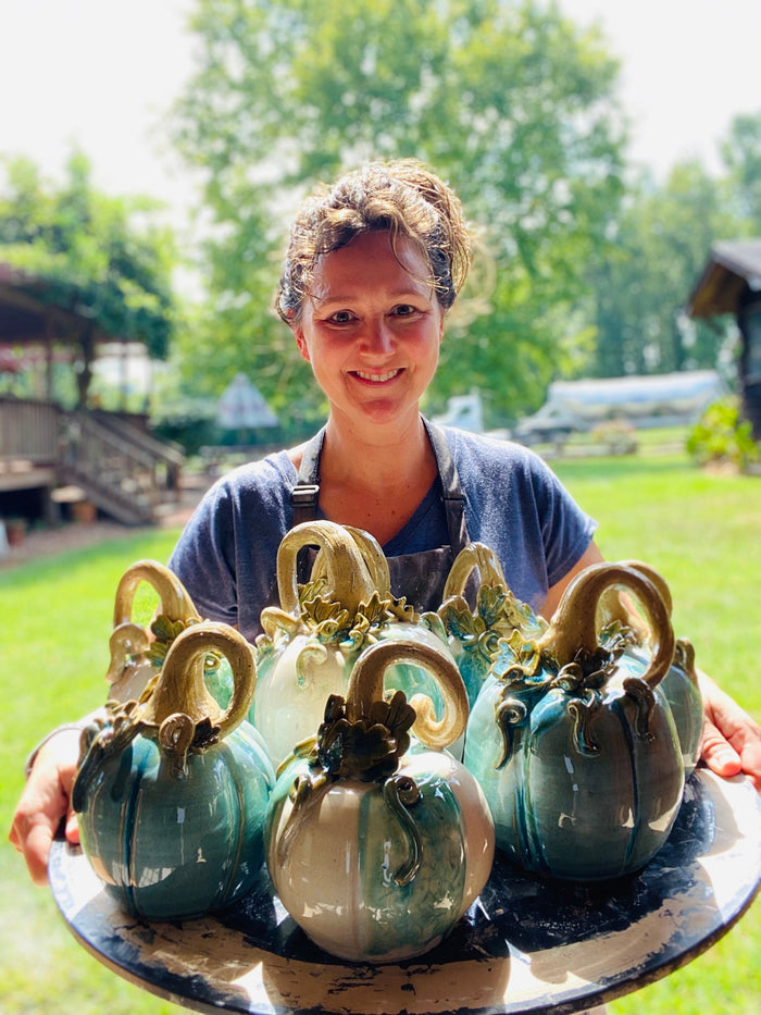 Make your own  Pottery Pumpkin Class. 10 AM Saturday August 8th