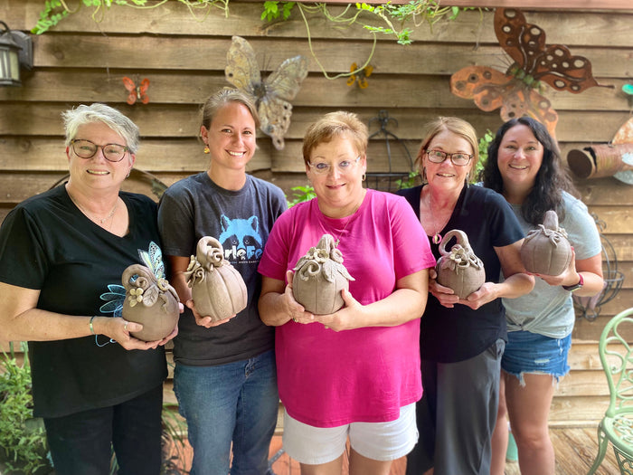 Make your own  Pottery Pumpkin Class. 10 AM Saturday August 8th
