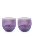 mama drinker set, two gradient purple, hand-blown drinking glasses.
