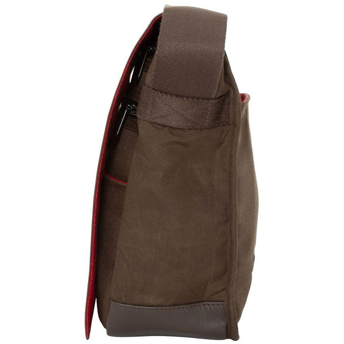 Manhattan Portage Waxed Nylon Sheridan Shoulder Bag (L) w/Back Zipper - Profile