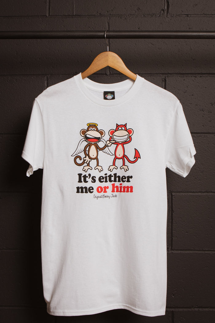 Me Or Him - Bobby Jack Unisex T-Shirt - White