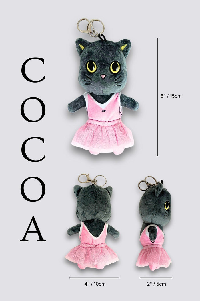 Motleyville Plush Doll Charm Keychain - Cocoa