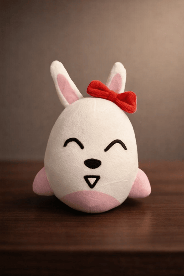 Motleyville Puffy Plush Charm Keychain - Blushy