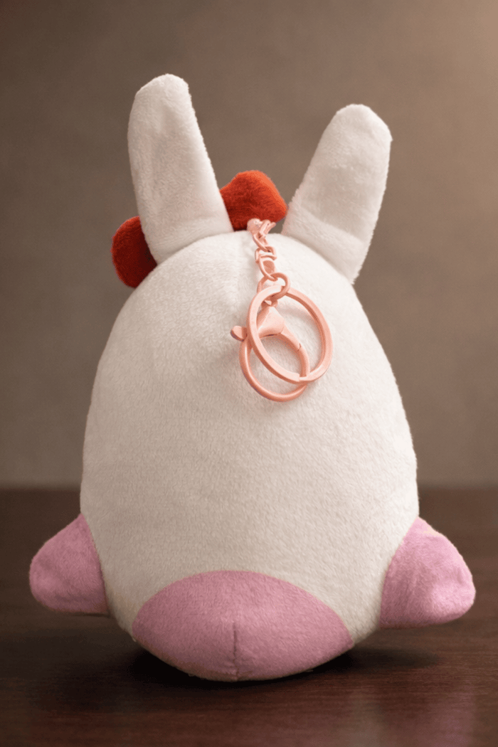 Motleyville Puffy Plush Charm Keychain - Blushy