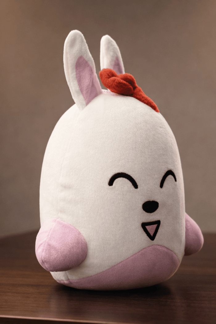 Motleyville Puffy Plush Charm Keychain - Blushy