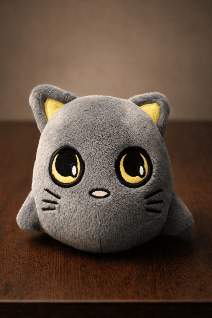 Motleyville Puffy Plush Charm Keychain - Cocoa