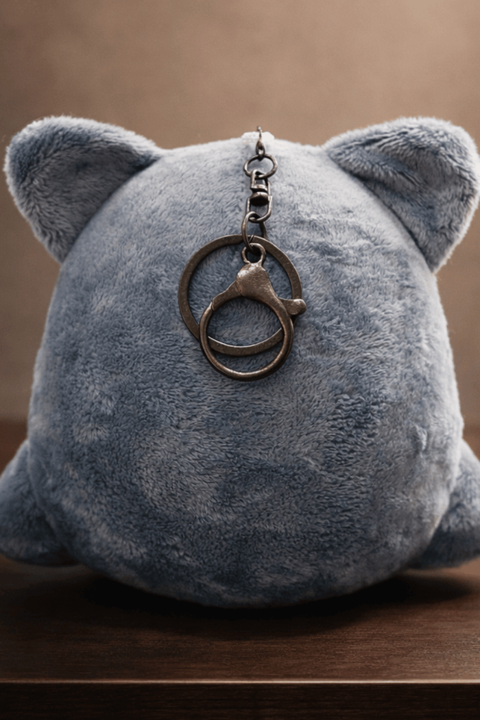 Motleyville Puffy Plush Charm Keychain - Cocoa