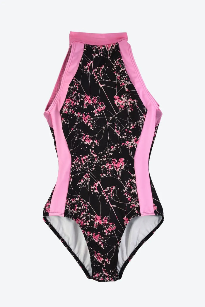 NEELA Mock/Halter Neck Leotard in Enchanted