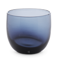night cap, transparent dark navy blue, hand-blown drinking glass