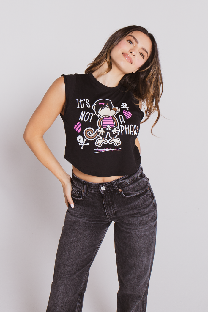 Not A Phase - Bobby Jack Muscle Tee - Black