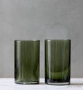 olive tumblers hand-blown drinking glass