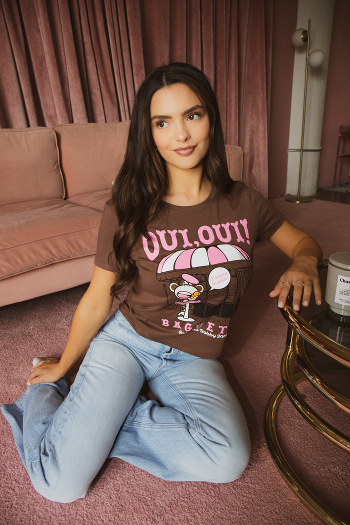 Oui Oui- Bobby Jack T-Shirt - Brown