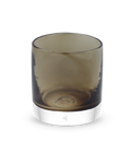 Pacific time dusty bronze transparent, hand-blown lowball drinking glass