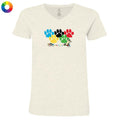 Painted Paws - Ladies T-Shirt V-Neck