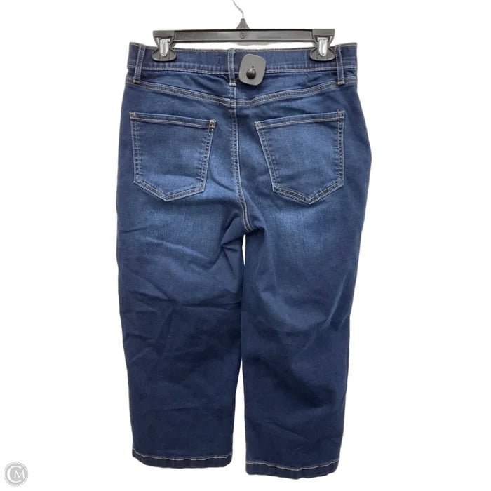 Pants Cropped By Croft And Barrow In Blue Denim, Size: S