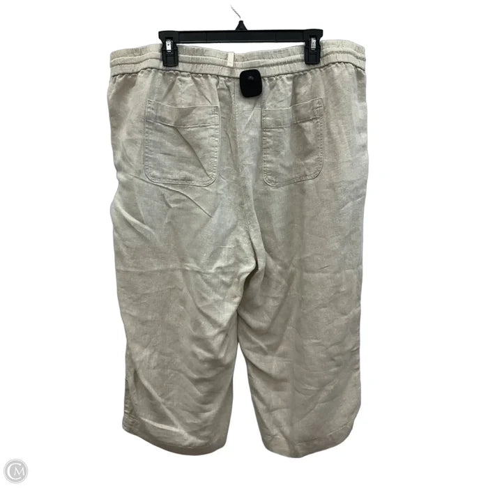 Pants Linen By Talbots In Beige, Size: 2x