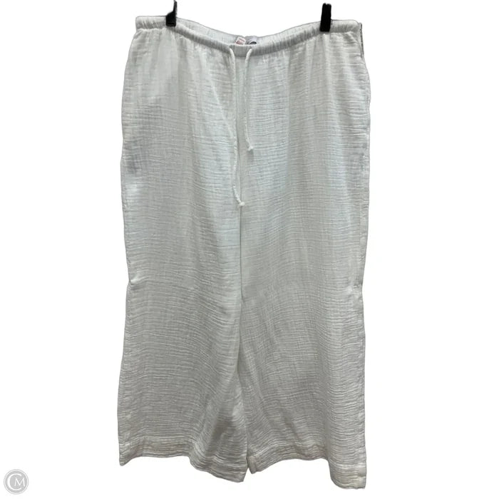 Pants Wide Leg By Cmb In White, Size: Xl