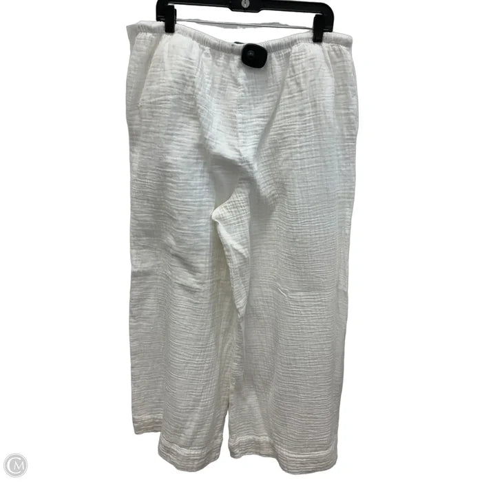 Pants Wide Leg By Cmb In White, Size: Xl