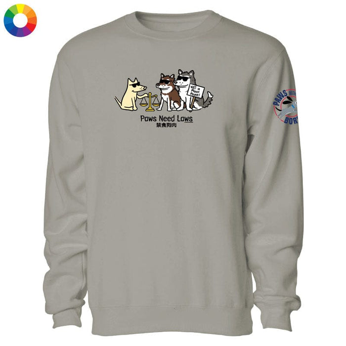 Paws Need Laws - Crewneck Sweatshirt