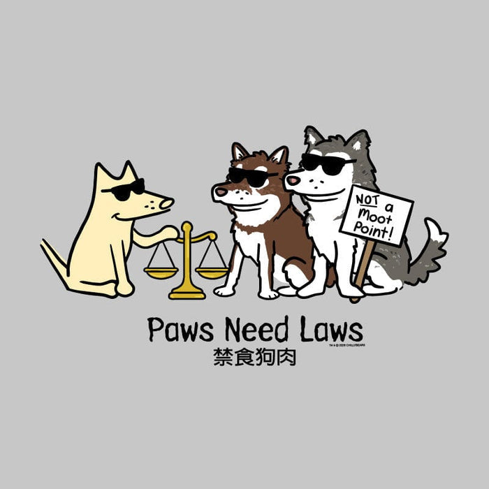 Paws Need Laws - Ladies T-Shirt V-Neck