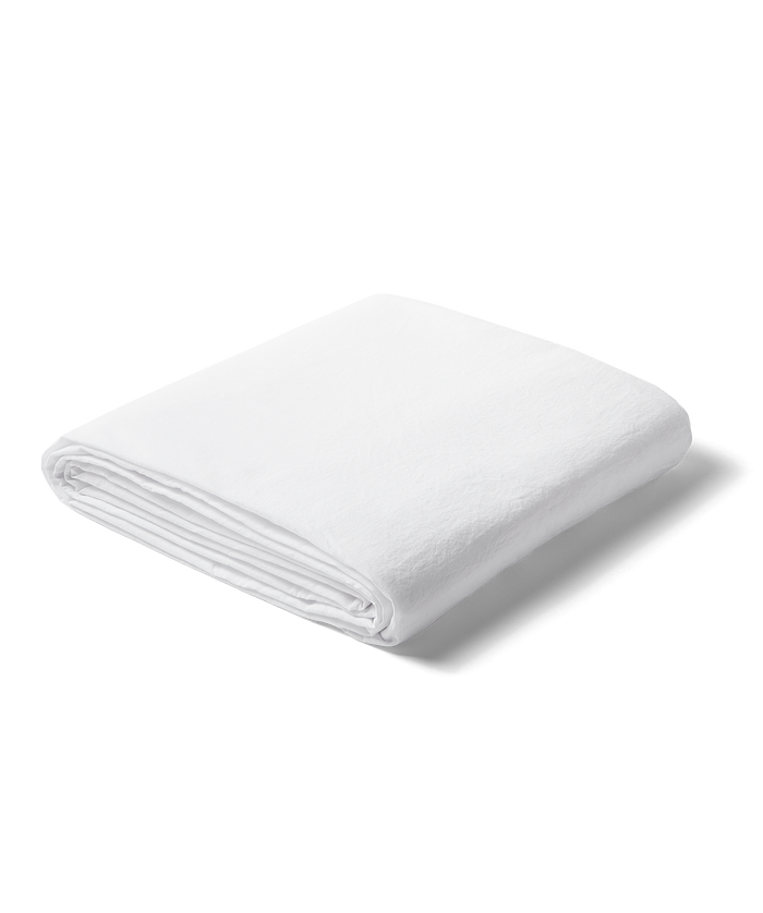 Percale Fitted Sheet - Full White