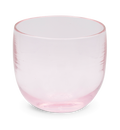 pink lady drinker, transparent light pink hand-blown drinking glass
