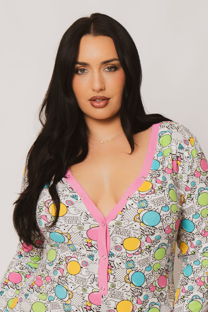 Pop Art - Bobby Jack Pajama Onesie - White