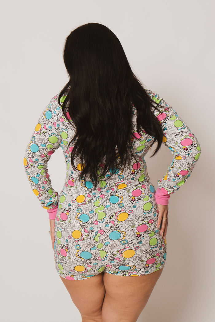 Pop Art - Bobby Jack Pajama Onesie - White