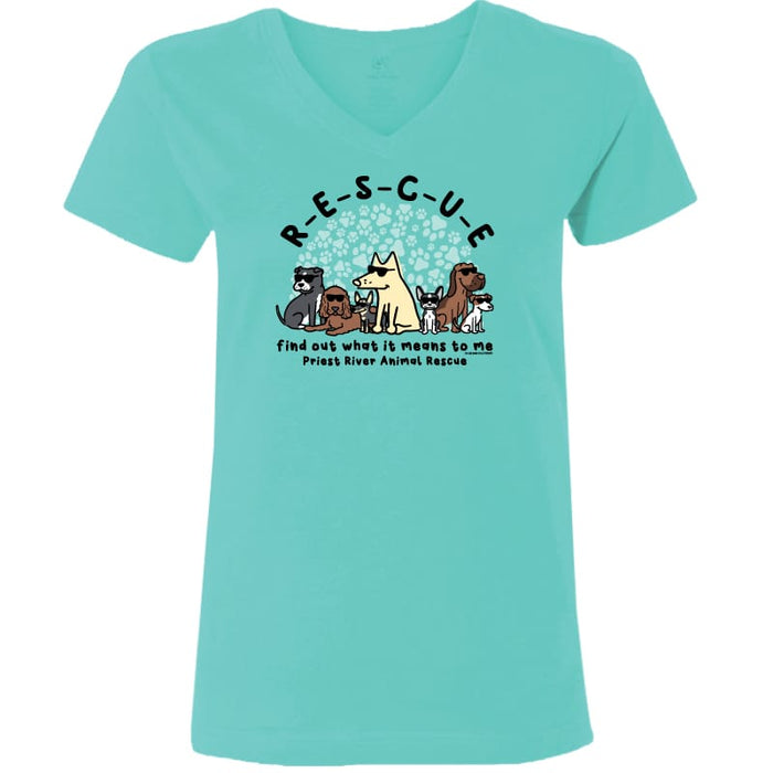 Priest River Animal Rescue - Ladies T-Shirt V-Neck