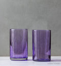 purple tumblers hand-blown drinking glass