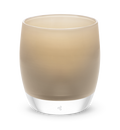 purr tan shaded hand-blown glass votive candle holder